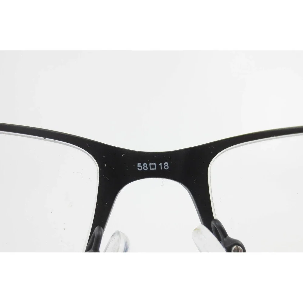 Robert Mitchel XL RMXL 6002 BK Eyeglass Frames Black Grey Rectangle 58-18-150